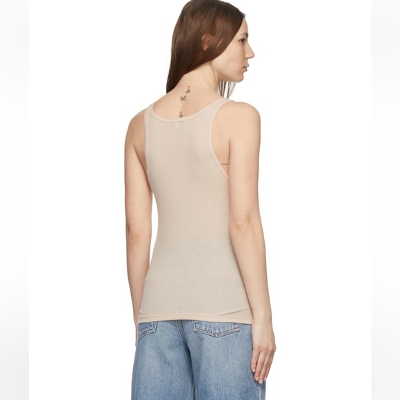 Agolde soft pink NWT ribbed tank top M - Picture 13 of 14